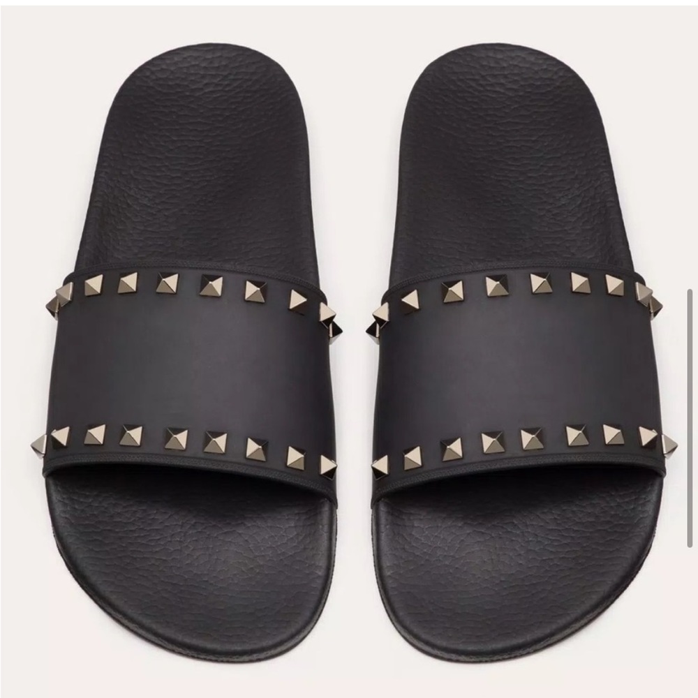 Authentic Valentino Garavani Rockstud Slide Sandals